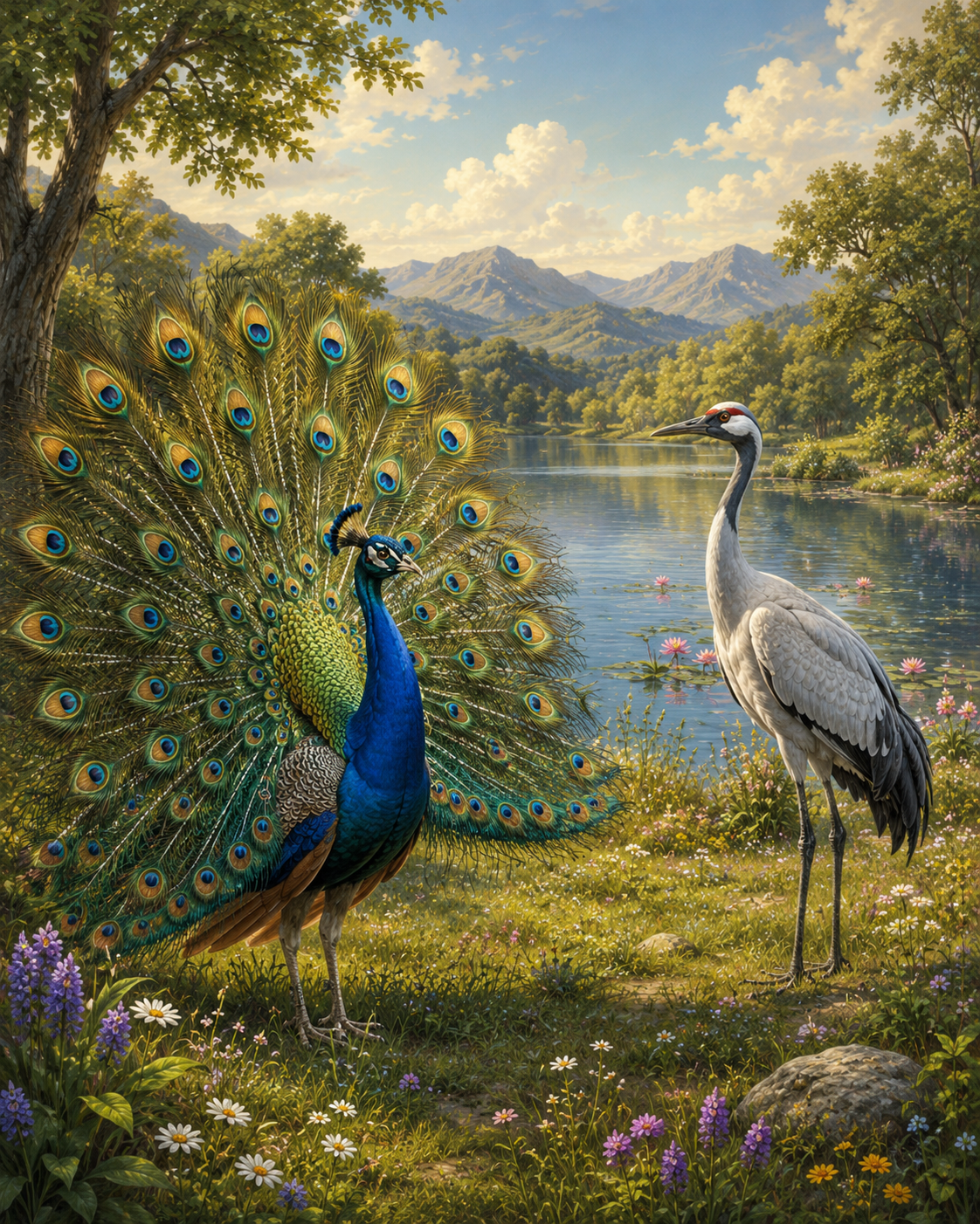 The Peacock and the Crane — scene 1