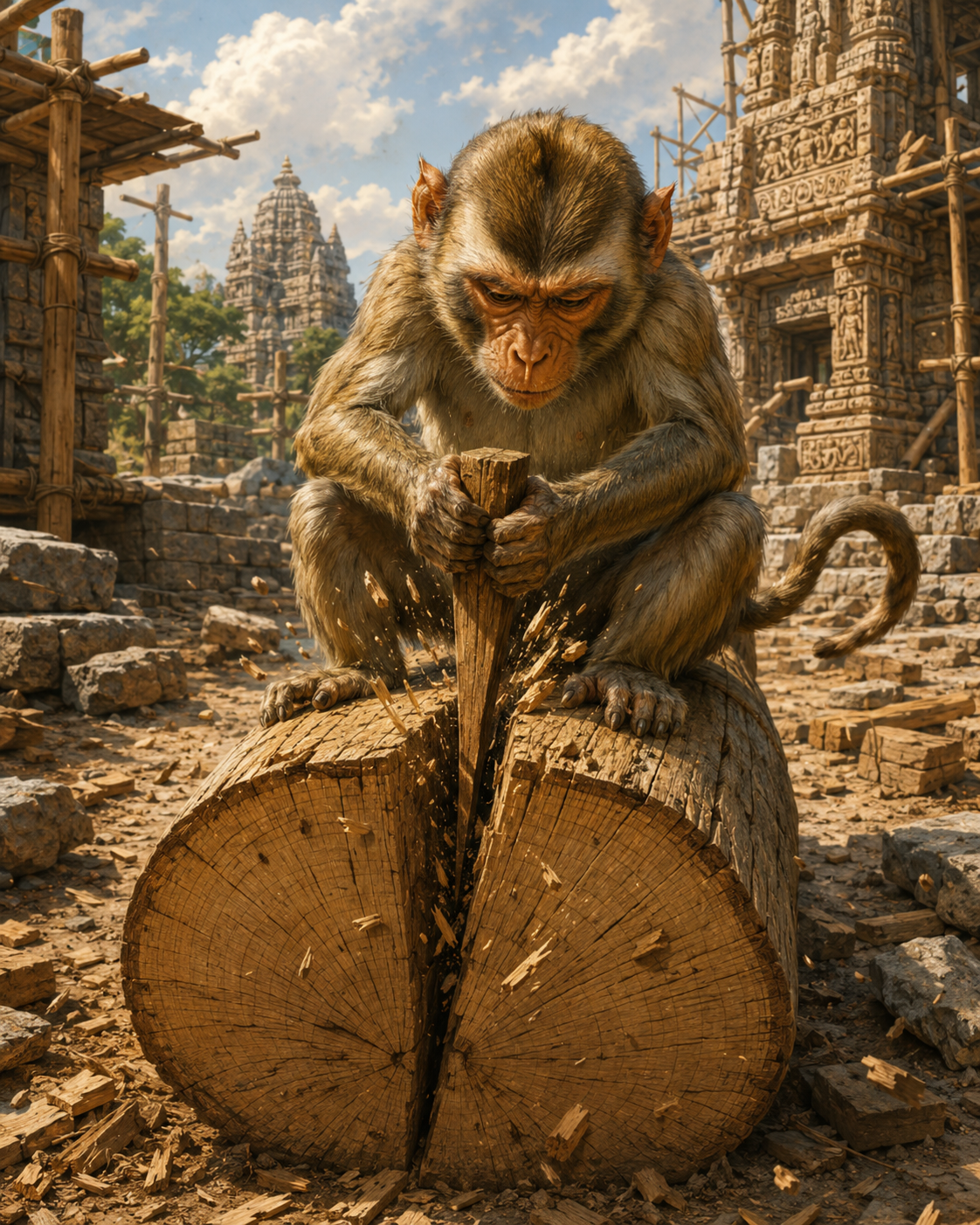 The Monkey and the Wedge — scene 4