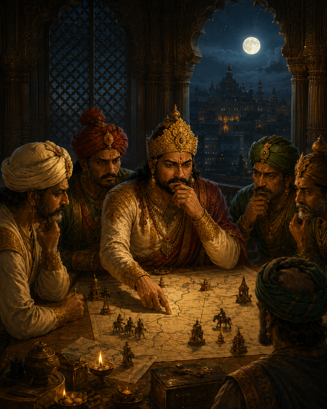 The Stratagem of King Puṇyasena — scene 2