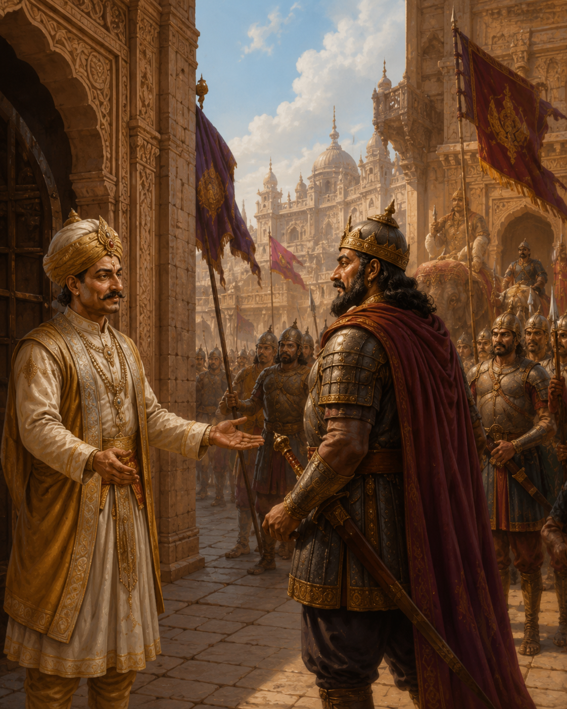 The Stratagem of King Puṇyasena — scene 4