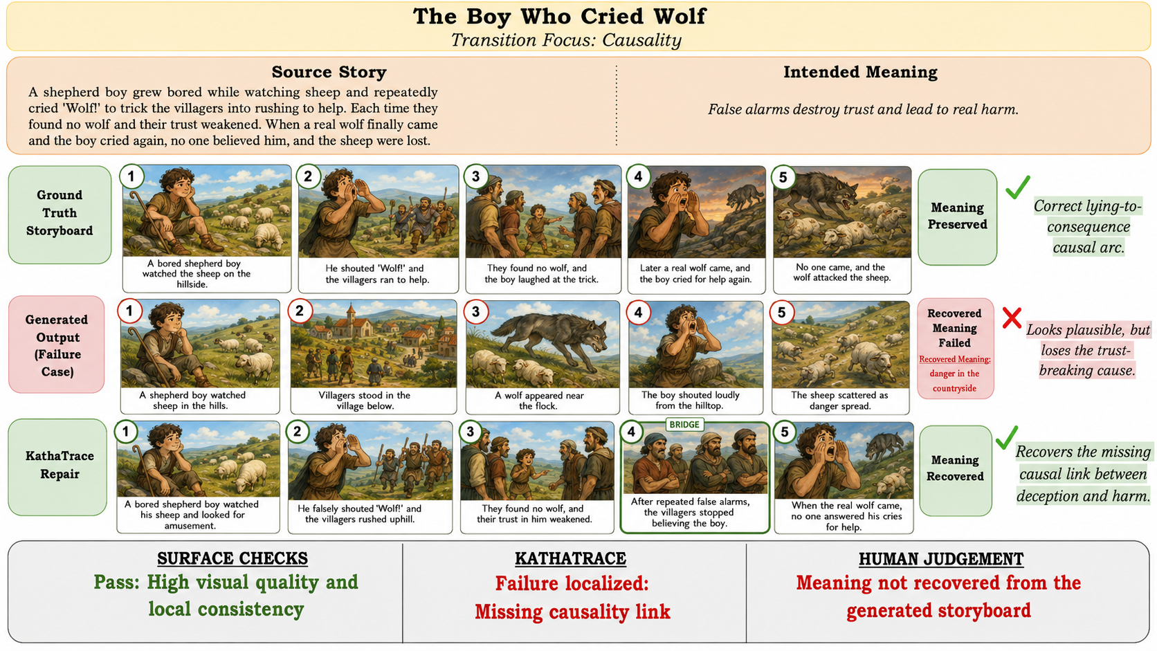 Action-failure case study from The Monkey and the Wedge.
