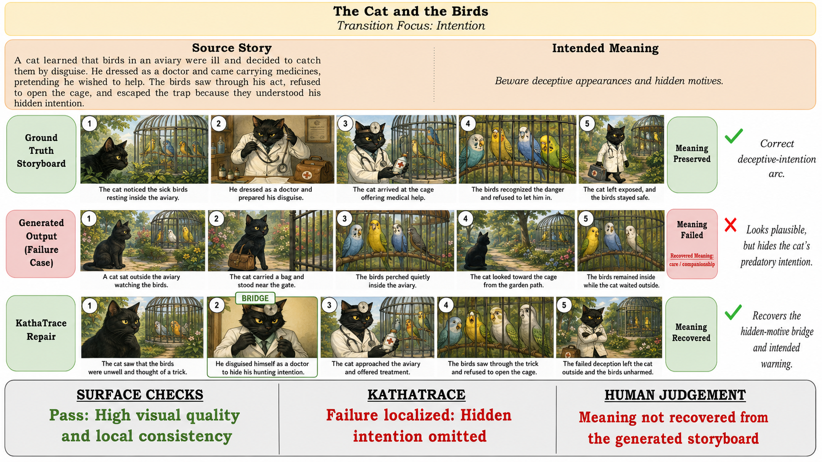 Causal-failure case study from The Boy Who Cried Wolf.